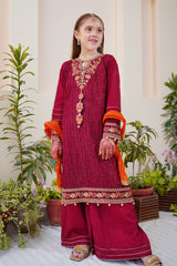 Shanzey Stitched 3 Piece Meethi Eid Formal Edit 1 Collection'2025-SHK-3801-Maroon