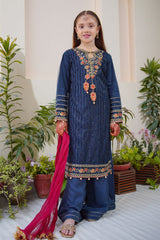 Shanzey Stitched 3 Piece Meethi Eid Formal Edit 1 Collection'2025-SHK-3802-Blue