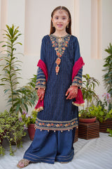 Shanzey Stitched 3 Piece Meethi Eid Formal Edit 1 Collection'2025-SHK-3802-Blue