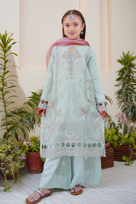 Shanzey Stitched 3 Piece Meethi Eid Formal Edit 1 Collection'2025-SHK-3806-Ice Blue