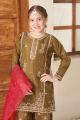 Eid Ki Khushiyan By Shanzey Stitched 3 Piece Kids Formals Suit-SHK-5906