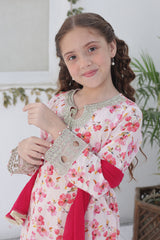 Shanzey Stitched Co Ords Emb Lawn With Chiffon Dupatta Suit-SHK-6102