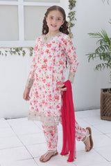 Shanzey Stitched Co Ords Emb Lawn With Chiffon Dupatta Suit-SHK-6102