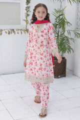 Shanzey Stitched Co Ords Emb Lawn With Chiffon Dupatta Suit-SHK-6102
