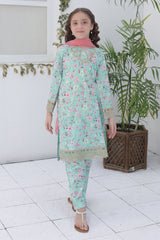 Shanzey Stitched Co Ords Emb Lawn With Chiffon Dupatta Suit-SHK-6103