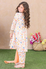 Shanzey Stitched 3 Piece Emb Kalidaar Frocks With Chiffon Dupatta Suit-SHK-6201