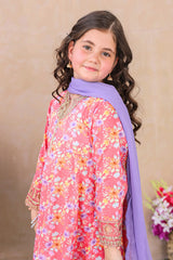 Shanzey Stitched 3 Piece Emb Kalidaar Frocks With Chiffon Dupatta Suit-SHK-6203
