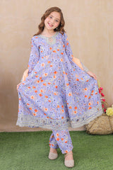Shanzey Stitched 3 Piece Emb Kalidaar Frocks With Chiffon Dupatta Suit-SHK-6204
