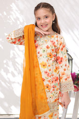 Sunehri Eid By Shanzey Stitched 3 Piece Lawn Edit Suit-SHK-6305