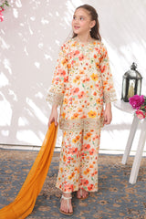 Sunehri Eid By Shanzey Stitched 3 Piece Lawn Edit Suit-SHK-6305