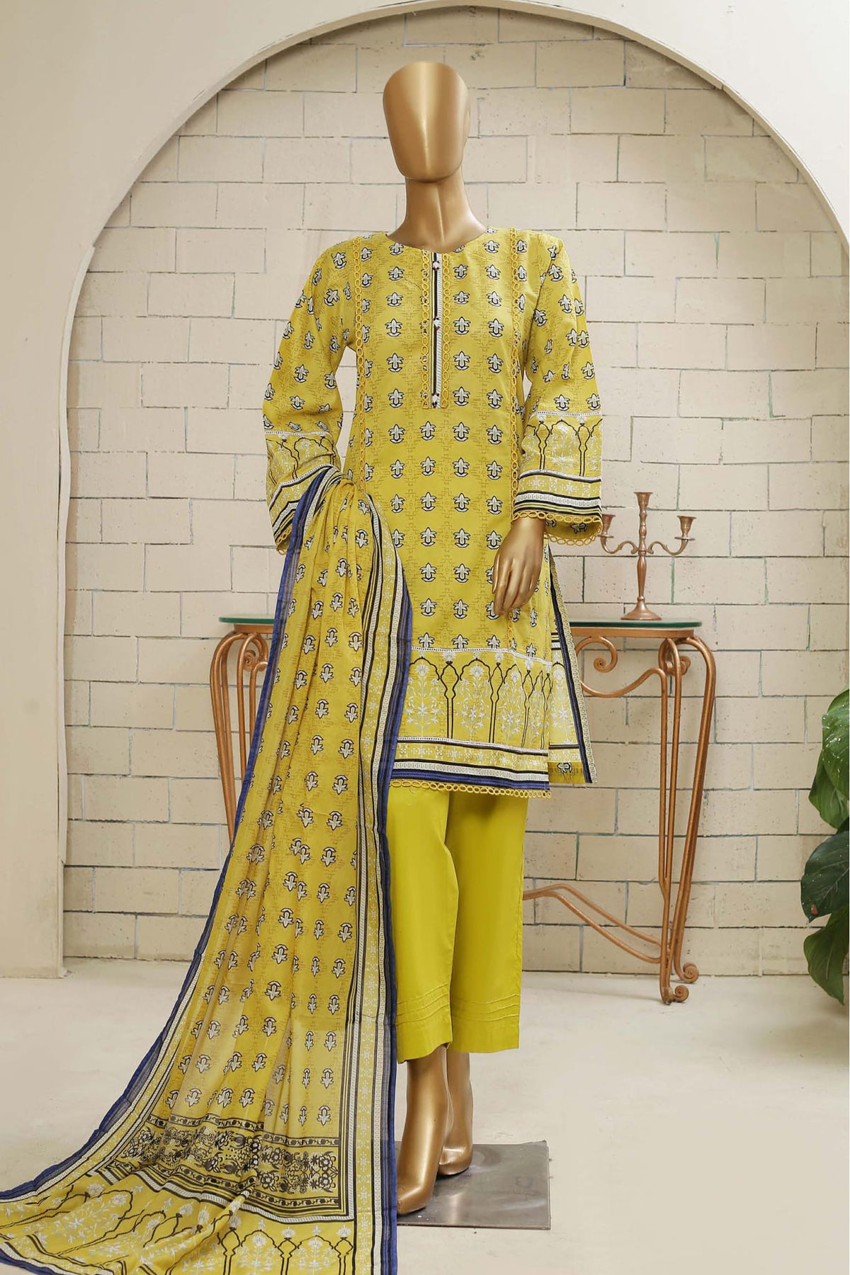 Oswah Women by Suntex Fabrics Pret Summer Lawn Collection'2023-OS-2325-Yellow