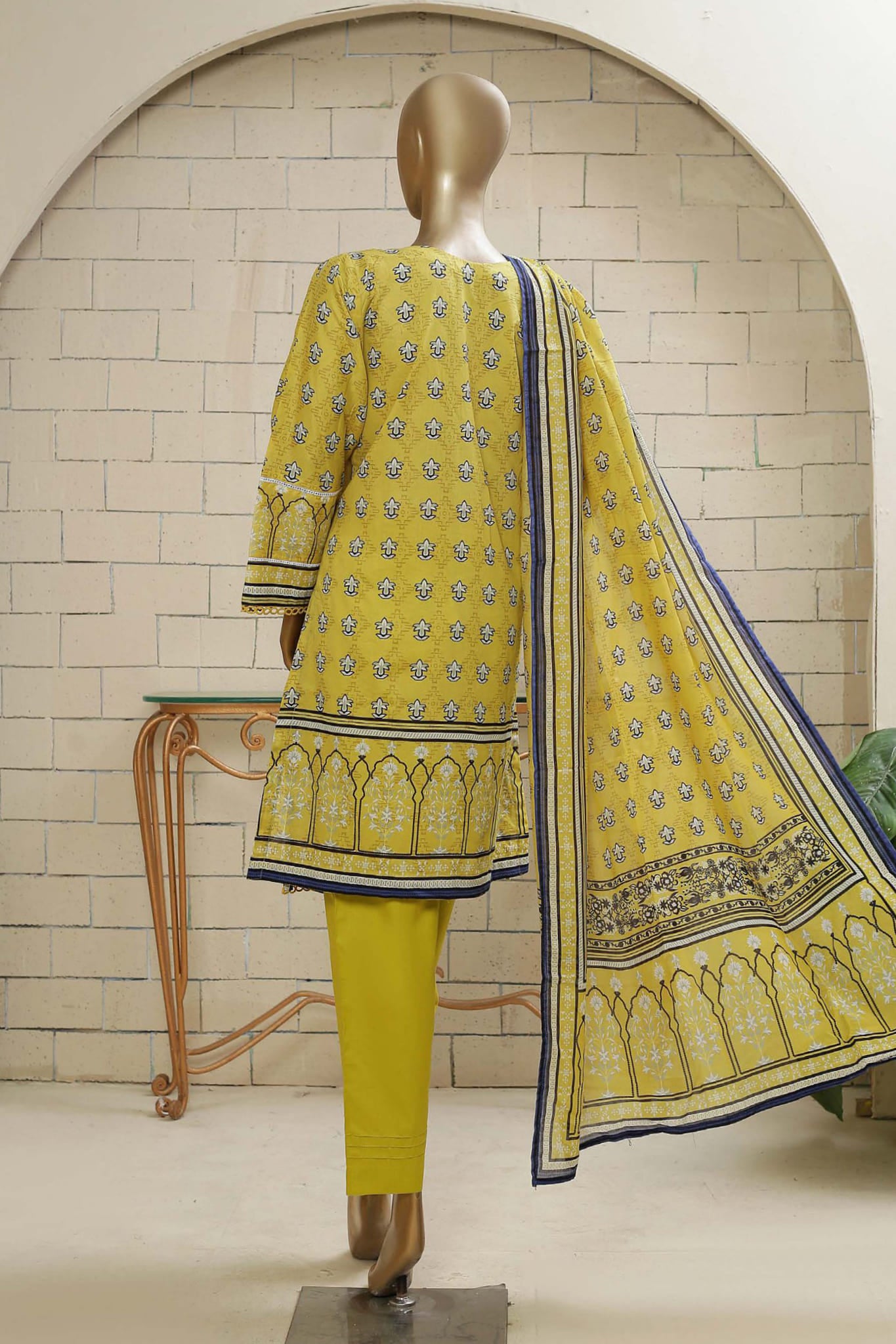 Oswah Women by Suntex Fabrics Pret Summer Lawn Collection'2023-OS-2325-Yellow