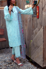 Chameli Studio Cool Breeze 3 Piece Unstitched Embroidered Cotton Lawn