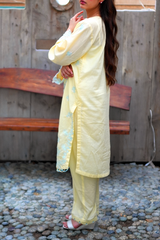 Chameli Studio Citrine Mint 3 Piece Unstitched Embroidered Cotton Lawn