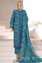 Signature By Sada Bahar Stitched 3 Piece Emb Khaddar Winter Collection'2025-SK-531-Sea Green