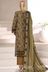 Signature By Sada Bahar Stitched 3 Piece Emb Khaddar Winter Collection'2025-SK-534-Mehndi