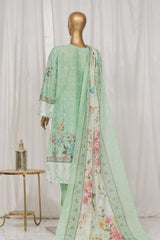 Bin Saeed Stitched 3 Piece Exclusive Printed Lawn Vol-01 Collection-SM-07-Mint