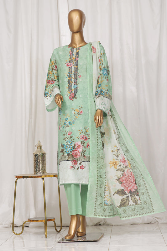 Bin Saeed Stitched 3 Piece Exclusive Printed Lawn Vol-01 Collection-SM-1335-Pista