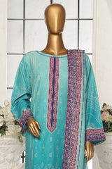 Bin Saeed Stitched 3 Piece Exclusive Printed Lawn Vol-05 Collection-SM-1618-Ferozi