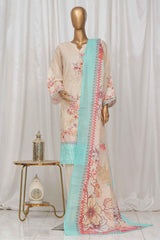 Bin Saeed Stitched 3 Piece Exclusive Printed Lawn Vol-04 Collection-SM-1336-Skin