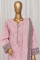 Bin Saeed Stitched 3 Piece Exclusive Printed Lawn Vol-03 Collection-SM-1344-Pink