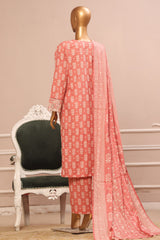 Bin Saeed Stitched 3 Piece Exclusive Emb Lawn Vol-02 Collection-SM-1580-Pink