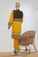 Bin Saeed Stitched 3 Piece Exclusive Emb Lawn With Coat Collection-SM-1650-Yellow