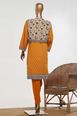 Bin Saeed Stitched 3 Piece Exclusive Emb Lawn With Coat Collection-SM-1653-Yellow