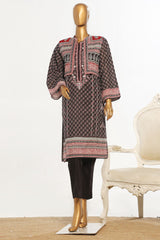 Bin Saeed Stitched 3 Piece Exclusive Emb Lawn With Coat Collection-SM-1655-Black