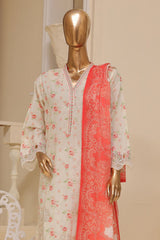 Bin Saeed Stitched 3 Piece Exclusive Emb Lawn Vol-03 Collection-SM-1685-Pista