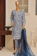 Bin Saeed Stitched 3 Piece Exclusive Emb Lawn Vol-03 Collection-SM-1686-Grey