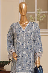 Bin Saeed Stitched 3 Piece Exclusive Emb Lawn Vol-03 Collection-SM-1686-Grey