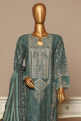 Bin Saeed Stitched 3 Piece Exclusive Emb Lawn Vol-03 Collection-SM-1688-Green