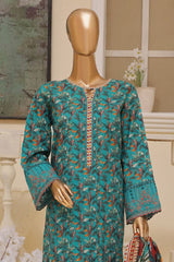 Bin Saeed Stitched 3 Piece Exclusive Emb Lawn Vol-03 Collection-SM-1692-Green