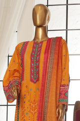 Bin Saeed Stitched 3 Piece Exc Printed Lawn Vol-02 Collection-SM-1708-Yellow