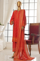 Bin Saeed Stitched 3 Piece Exc Printed Lawn Vol-02 Collection-SM-1710-Orange