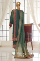Bin Saeed Stitched 3 Piece Exc Printed Lawn Vol-02 Collection-SM-1762-Green