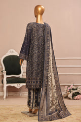 Eid Ke Rang By Bin Saeed Stitched 3 Piece Chikankari Lawn Collection'2025-SM-1766-Blue