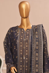 Eid Ke Rang By Bin Saeed Stitched 3 Piece Chikankari Lawn Collection'2025-SM-1766-Blue