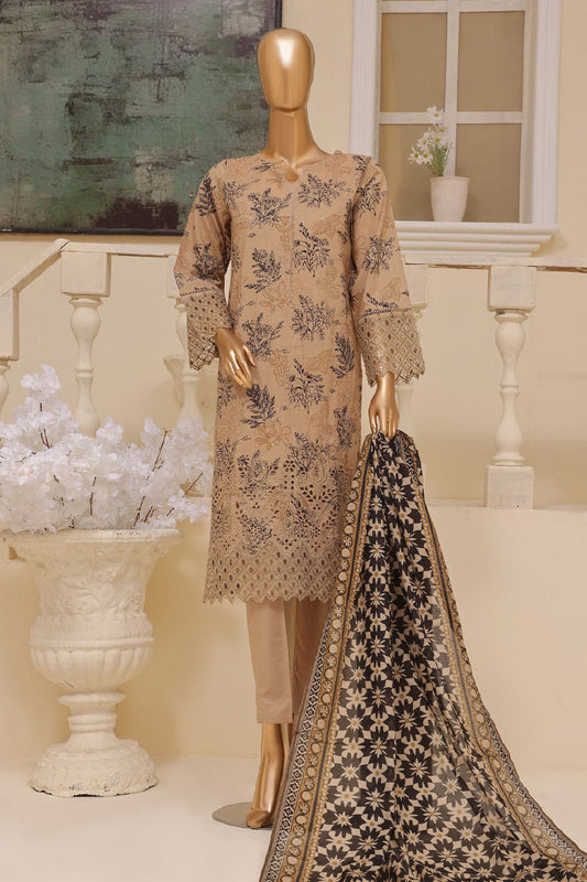 Eid Ke Rang By Bin Saeed Stitched 3 Piece Chikankari Lawn Collection'2025-SM-1770-Skin