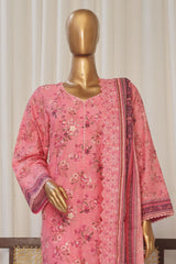 Bin Saeed Stitched 3 Piece Exclusive Emb Lawn Collection'2025-SM-1815-Pink