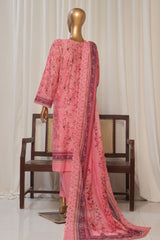 Bin Saeed Stitched 3 Piece Exclusive Emb Lawn Collection'2025-SM-1815-Pink