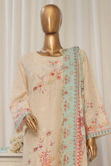 Bin Saeed Stitched 3 Piece Exclusive Emb Lawn Collection'2025-SM-1816-Skin