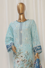 Bin Saeed Stitched 3 Piece Exclusive Emb Lawn Collection'2025-SM-1818-Ferozi