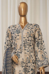 Bin Saeed Stitched 3 Piece Exclusive Emb Lawn Collection'2025-SM-1821-Skin