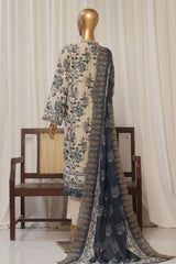 Bin Saeed Stitched 3 Piece Exclusive Emb Lawn Collection'2025-SM-1821-Skin