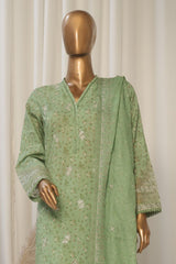 Bin Saeed Stitched 3 Piece Exclusive Emb Lawn Collection'2025-SM-1822-Green