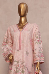 Ronaq E Eid By Bin Saeed Stitched 3 Piece Exc Emb Lawn Collection'2025-SM-1882-Pink