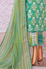 Bin Saeed Stitched 3 Piece Exclusive Printed Lawn Vol-05 Collection'2025-SM-1918-Green