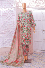 Bin Saeed Stitched 3 Piece Exclusive Printed Lawn Vol-05 Collection'2025-SM-1926-Pista